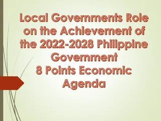 Local Governments' Role in Achieving the Philippine Government's Economic Agenda