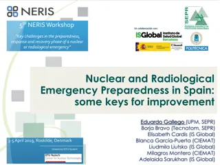 Nuclear and Radiological Emergency Preparedness in Spain: Keys for Improvement