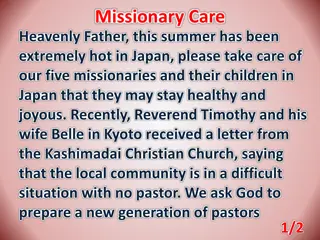 Prayer for Missionaries' Health and Wellbeing in Japan