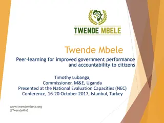 Peer-learning for Improved Government Performance and Accountability