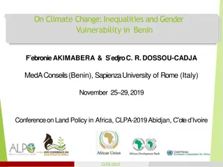 Gender Vulnerability to Climate Change: Inequalities in Benin