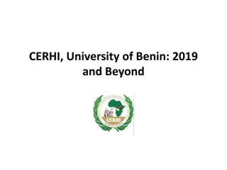 CERHI University of Benin Strategic Objectives Beyond 2019