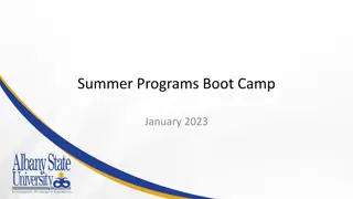 Summer Programs Boot Camp