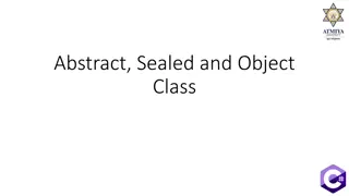 Abstract, Sealed and Object Class