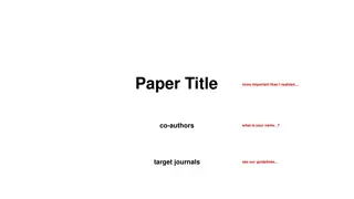 Realizing the Importance of Paper Titles: Co-authors and Target Journals
