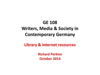 Resources for Writers, Media & Society in Contemporary Germany