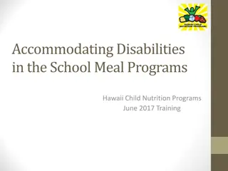 Accommodating Disabilities in School Meal Programs