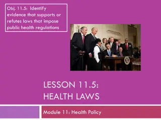 Identifying Evidence on Public Health Regulations