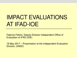 Impact Evaluations at IFAD-IOE: Fabrizio Felloni, Deputy Director