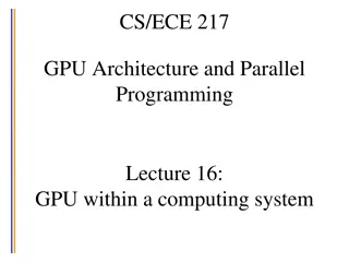GPU Architecture and Parallel Programming