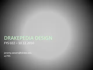 DRAKEPEDIA DESIGN