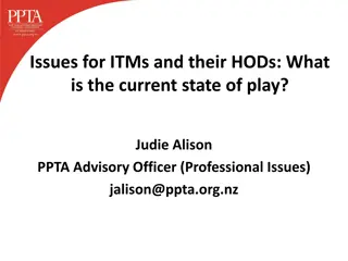 Current State of ITMs and HODs: Guidelines and Changes