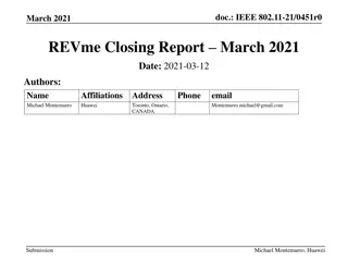 REVme Closing Report -March 2021