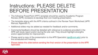 Academic Program Review Exit Presentation Template