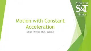 Physics Lab: Motion with Constant Acceleration Using Atwood's Machine
