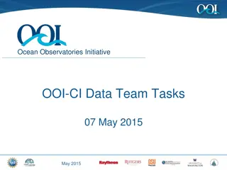 Ocean Observatories Initiative Data Tasks May 2015 Update