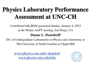 Physics Laboratory Performance Assessment Overview