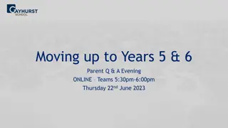 Moving up to Years 5 & 6 - Parent Q & A Evening - Online Teams