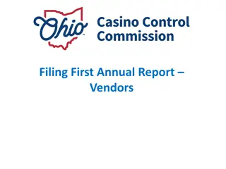 Filing First Annual Report for SBAM Vendors