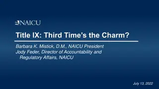 Title IX: Third Times the Charm? A Critical Analysis