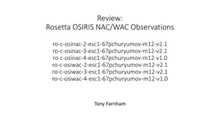 Rosetta OSIRIS NAC/WAC Observations