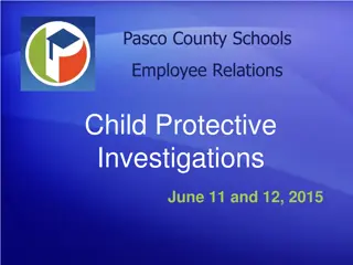 Institutional Investigations Training for Child Abuse Cases