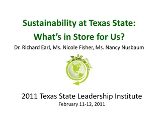 Sustainability Initiatives at Texas State University