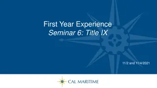 First Year Experience