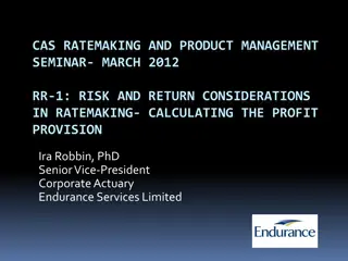 Risk and Return Considerations in Ratemaking