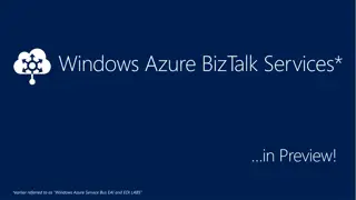 Windows Azure BizTalk Services in Preview - Integration Solutions Overview