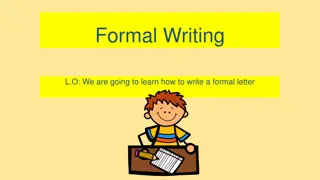 Formal Writing