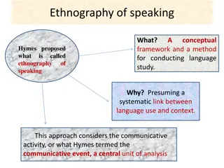 Ethnography of speaking
