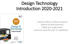 Design Technology Introduction 2020-2021