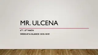 Math Week at a Glance: 6th-8th Grade Standards and Objectives