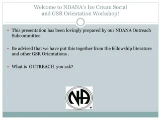NDANA Ice Cream Social & GSR Orientation Workshop