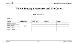 WLAN Sensing Procedures and Use Cases