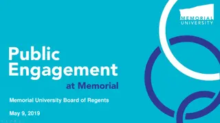 Overview of Public Engagement Initiatives at Memorial University