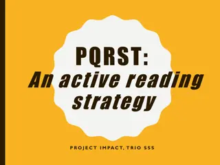 PQRST:An active reading strategy