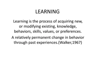 Acquiring New Knowledge and Behaviors