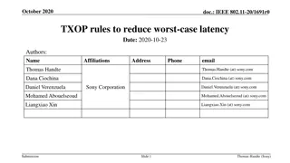 IEEE 802.11-20/1691r0 TXOP Rules to Reduce Worst-Case Latency