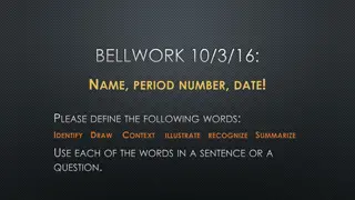 Bellwork and Literary Analysis: Vocabulary, Literary Terms, Quiz, and More