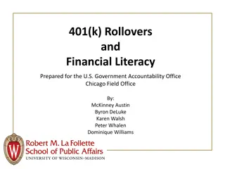 401(k) Rollovers and Financial Literacy Research