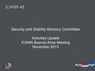 ICANN Security and Stability Advisory Committee Activities Update