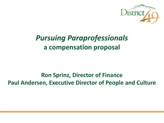 Proposal for Paraprofessional Compensation