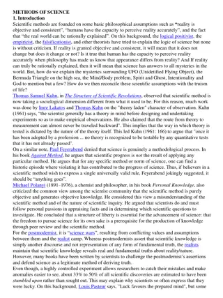 The Evolution of Scientific Methods and Philosophical Debates