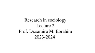 Scientific Methods in Sociological Research