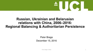 Russian, Ukrainian, and Belarusian Relations with China: Regional Balancing & Authoritarian Persistence