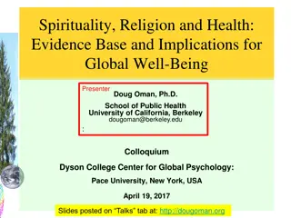 Spirituality, Religion, and Health: Evidence Base and Implications