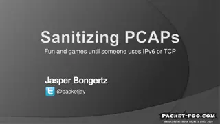 Sanitizing PCAPs for Network Security