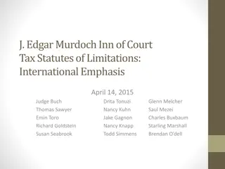 International Tax Statutes of Limitations with Emphasis on Enforcement